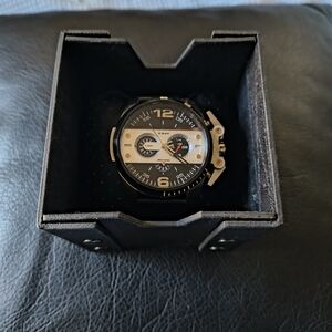 Diesel Black and Silver Chronograph Watch